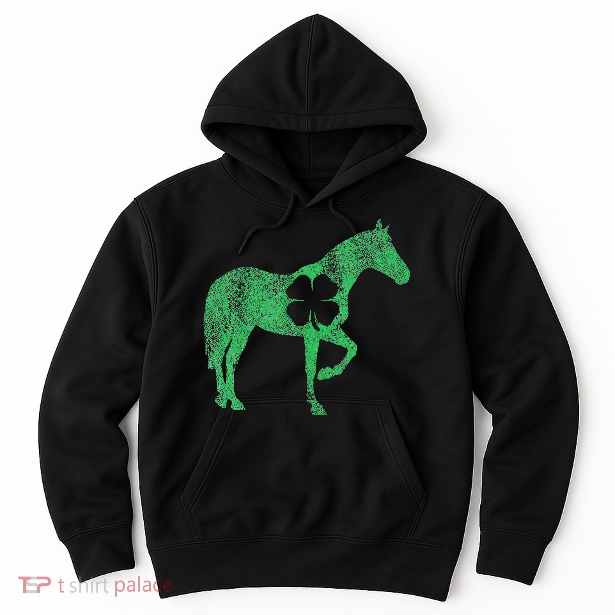 St Patrick's Day Shamrock Horse Irish Green Saint Paddy's Hoodie