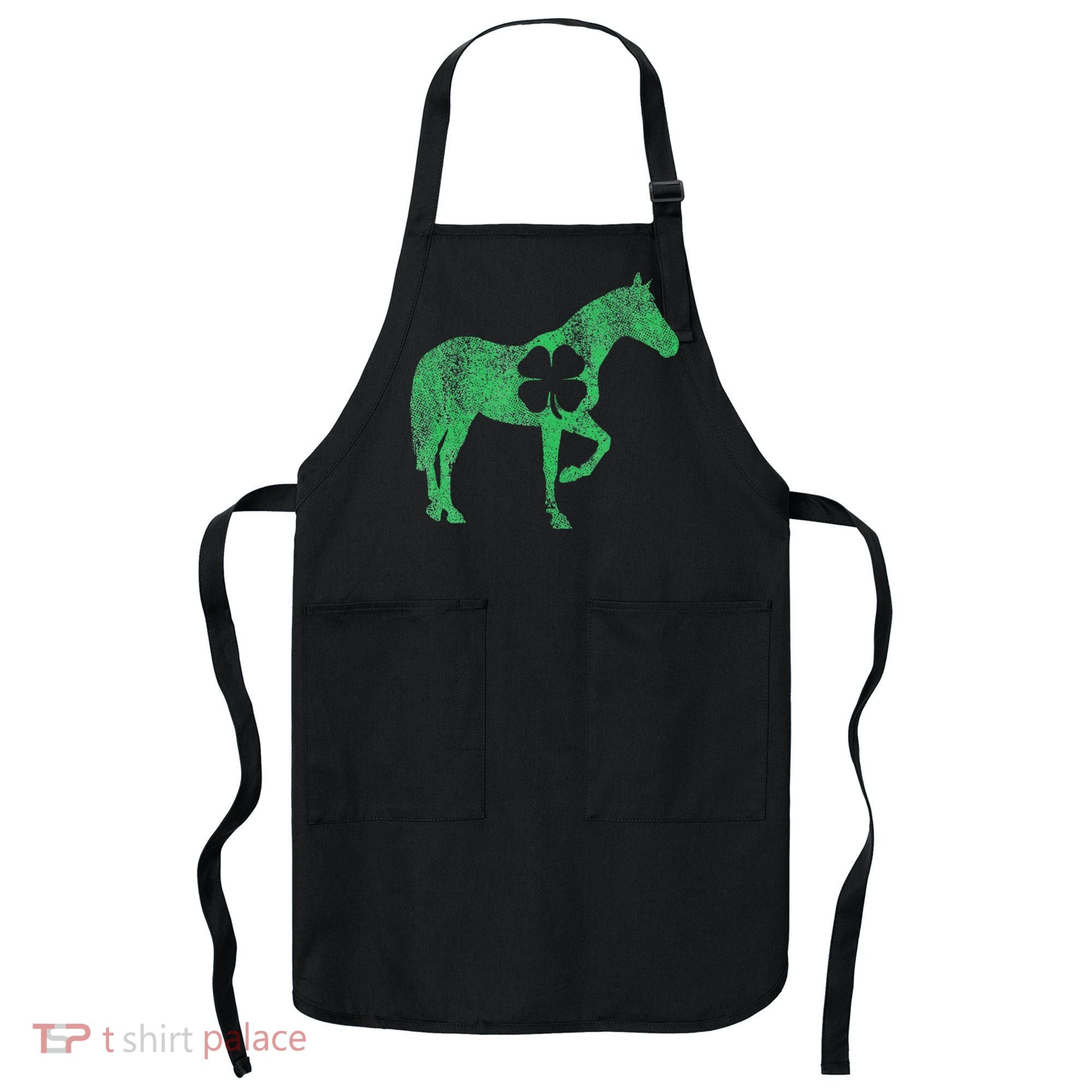 St Patrick's Day Shamrock Horse Irish Green Saint Paddy's Apron