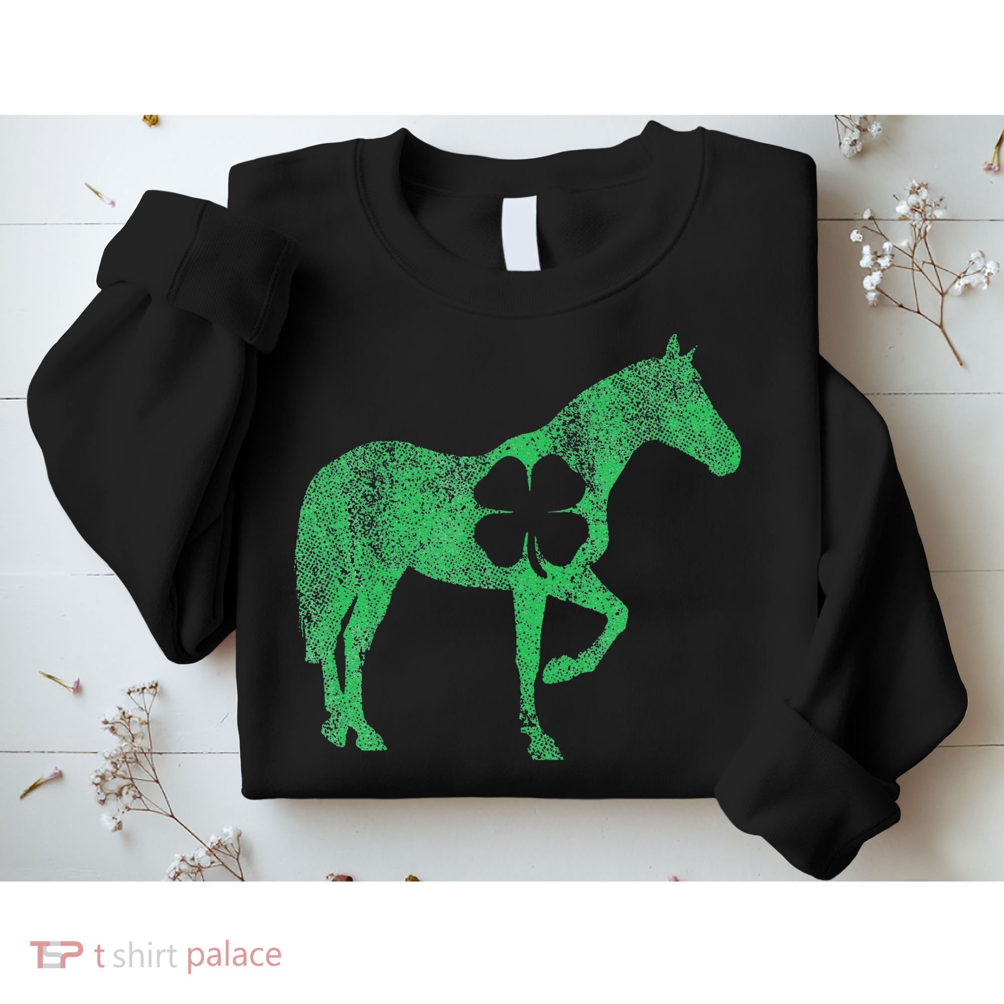 St Patrick's Day Shamrock Horse Irish Green Saint Paddy's Sweatshirt