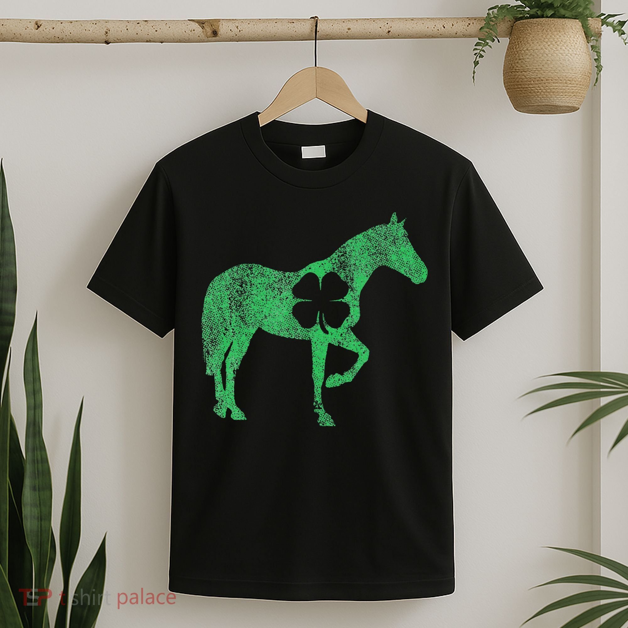 St Patrick's Day Shamrock Horse Irish Green Saint Paddy's T-Shirt