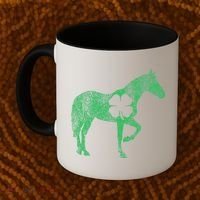 St Patrick's Day Shamrock Horse Irish Green Saint Paddy's Coffee Mug thumb 2