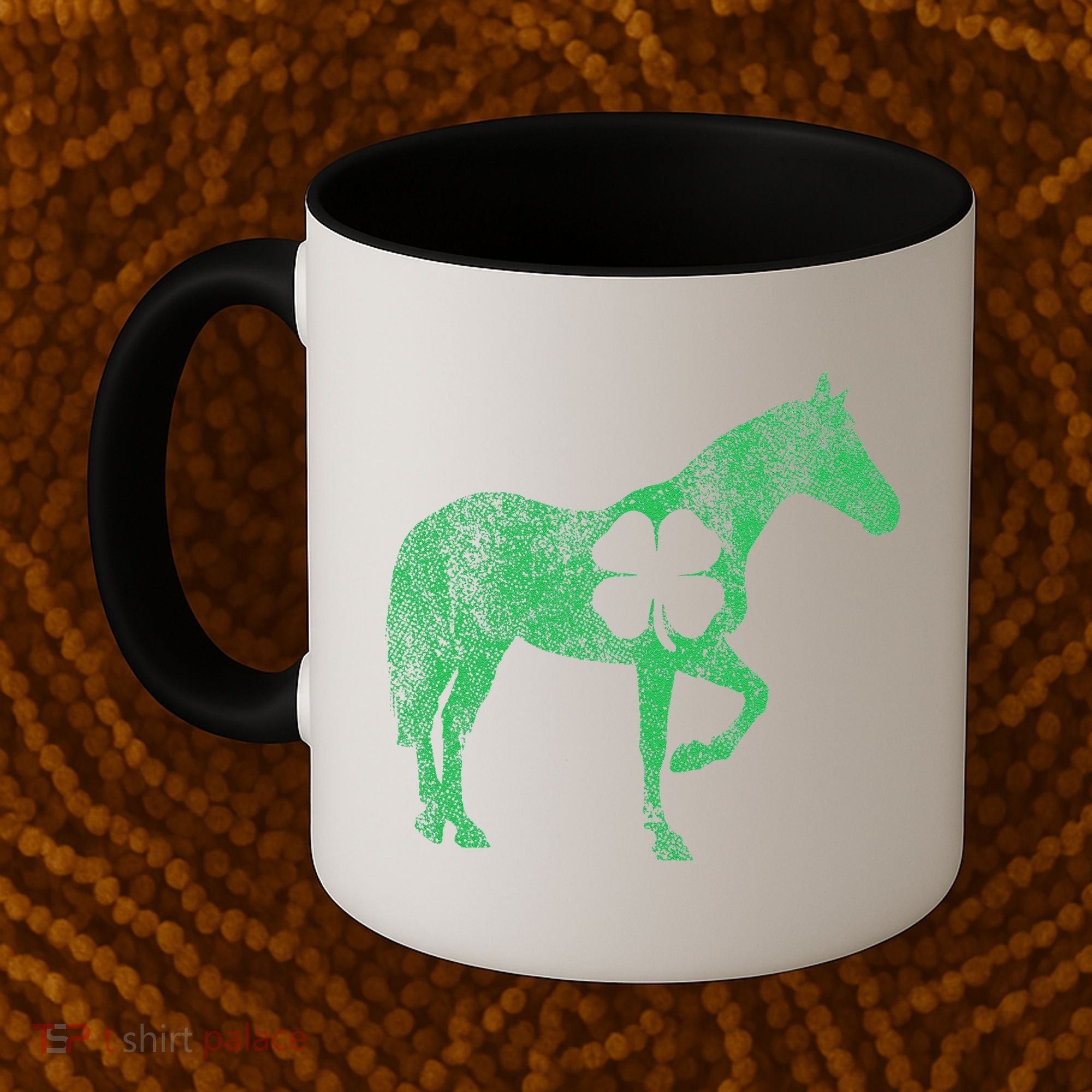 St Patrick's Day Shamrock Horse Irish Green Saint Paddy's Coffee Mug
