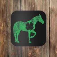 St Patrick's Day Shamrock Horse Irish Green Saint Paddy's Coaster thumb 0