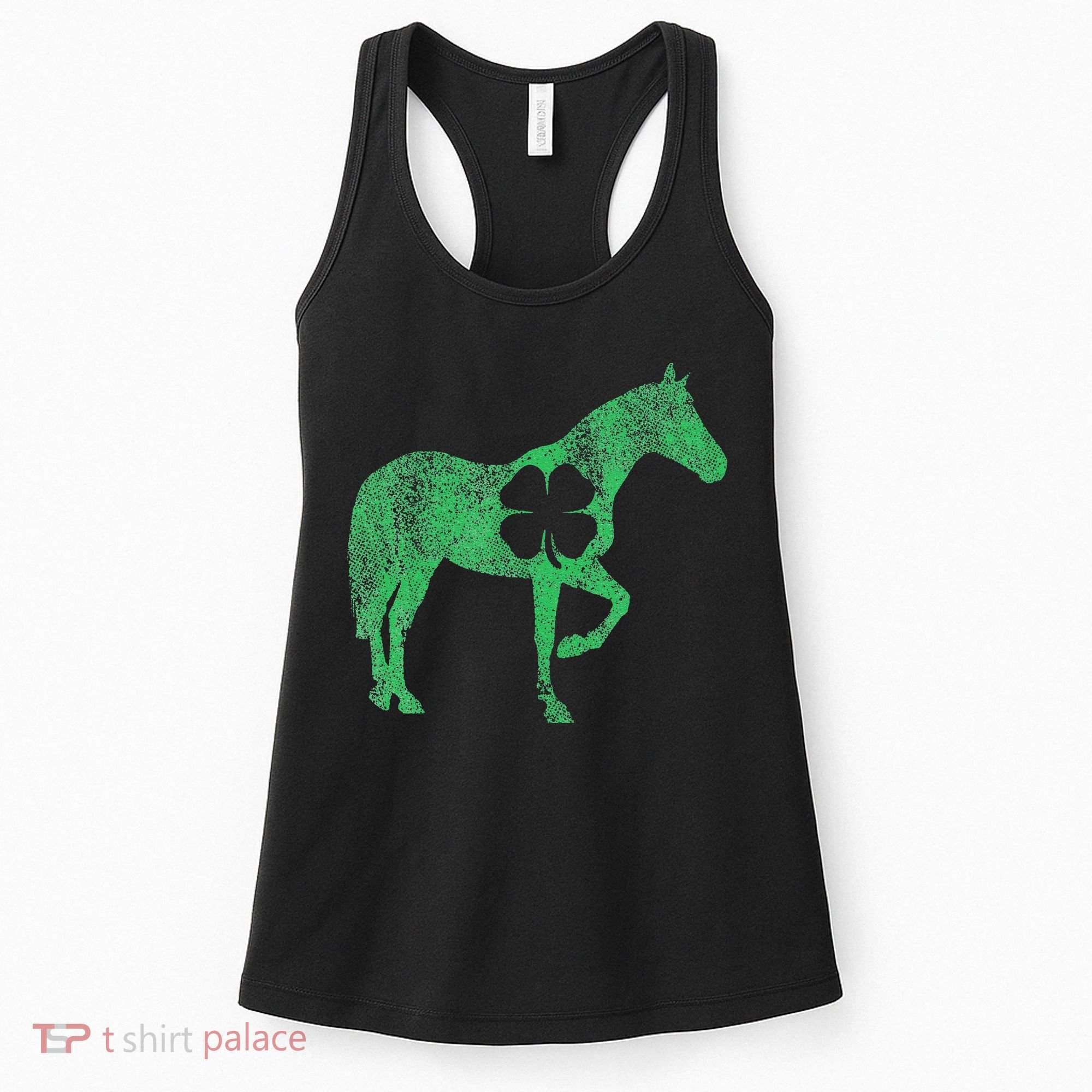 St Patrick's Day Shamrock Horse Irish Green Saint Paddy's Women's Tank Top
