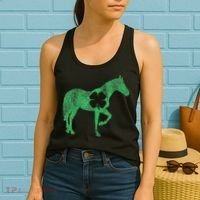 St Patrick's Day Shamrock Horse Irish Green Saint Paddy's Women's Tank Top thumb 2