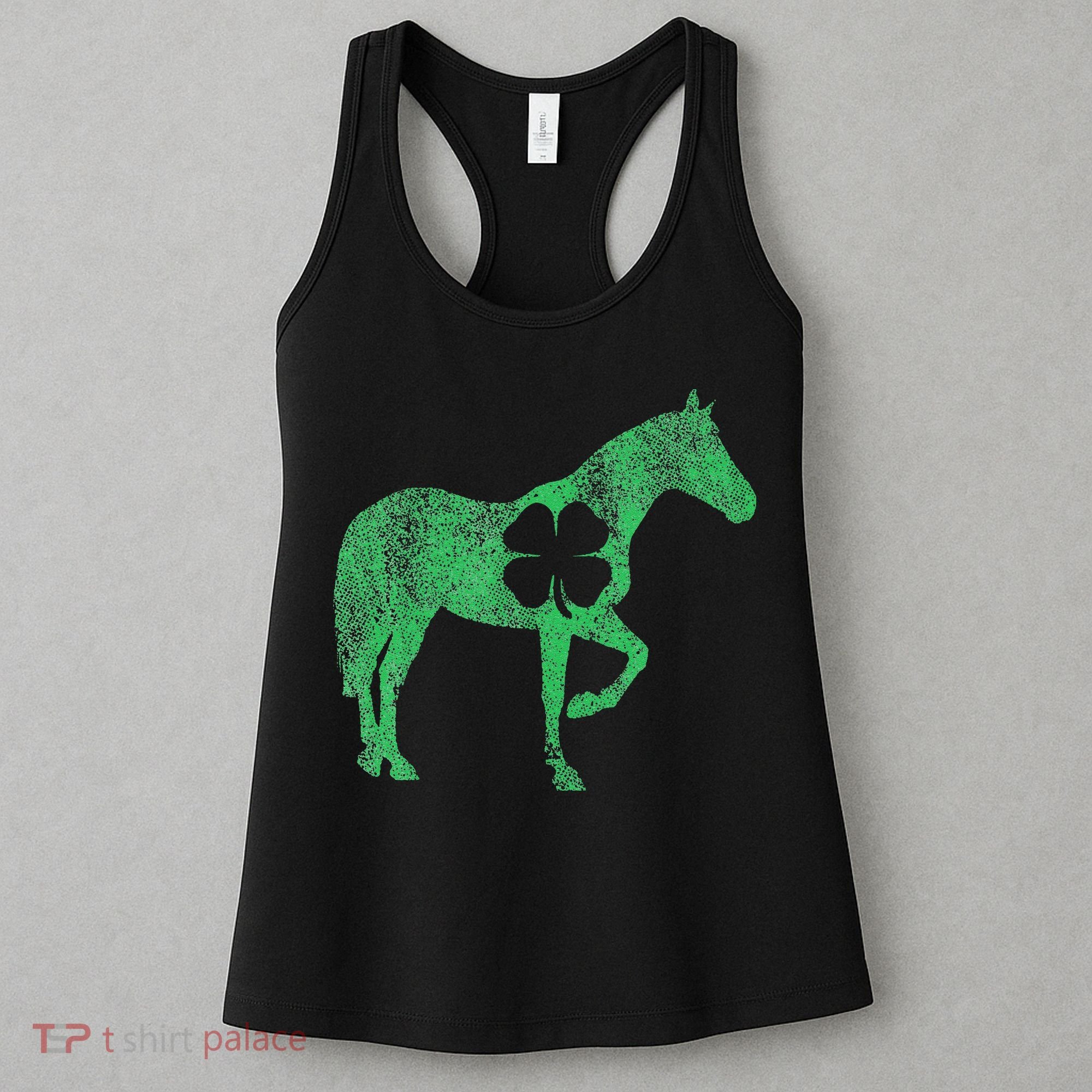 St Patrick's Day Shamrock Horse Irish Green Saint Paddy's Women's Tank Top