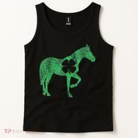 St Patrick's Day Shamrock Horse Irish Green Saint Paddy's Tank Top thumb 2