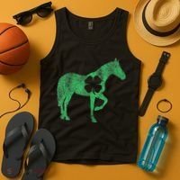 St Patrick's Day Shamrock Horse Irish Green Saint Paddy's Tank Top thumb 4