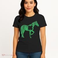 St Patrick's Day Shamrock Horse Irish Green Saint Paddy's Women's T-Shirt thumb 4