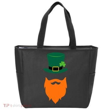 St Patrick's Day Beard Guy Funny Tote Bag