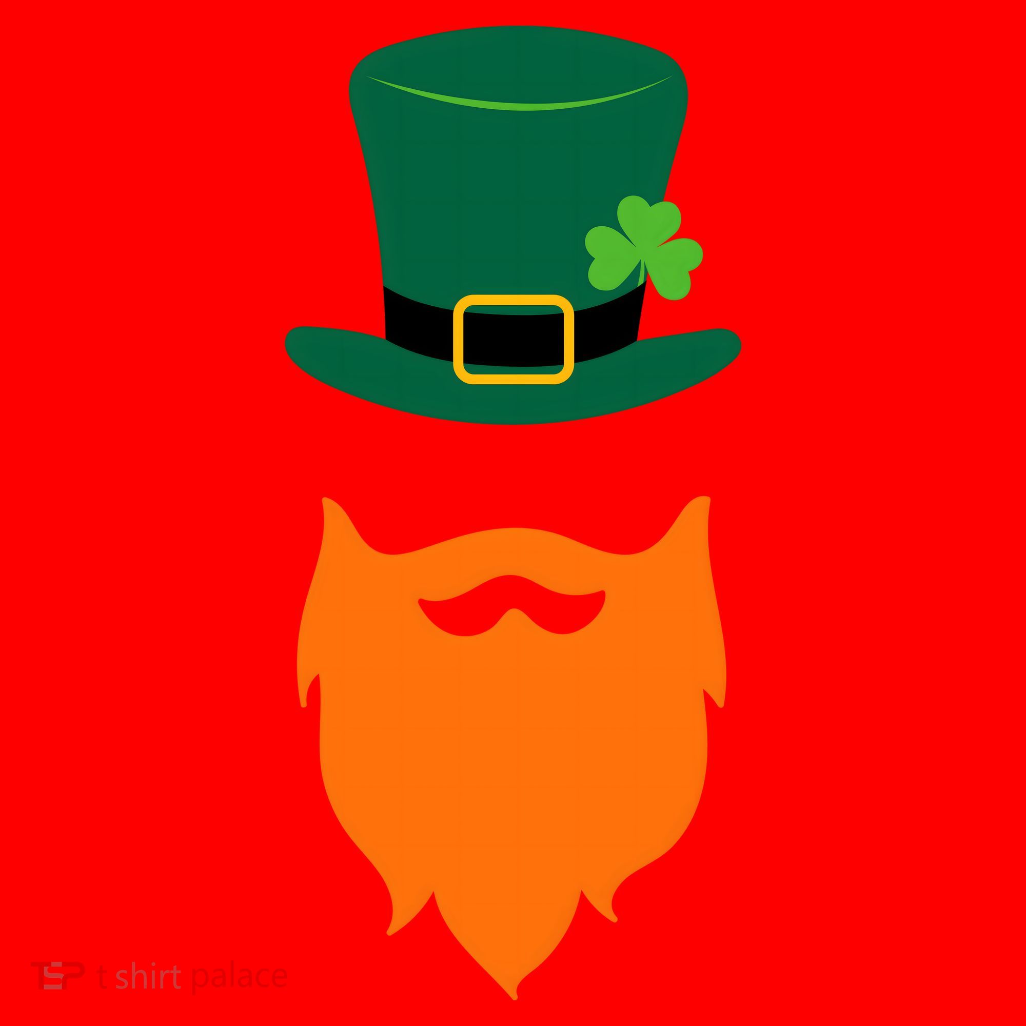 St Patrick's Day Beard Guy Funny Santa Hat