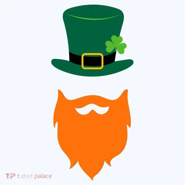 St Patrick's Day Beard Guy Funny Doggie Tank