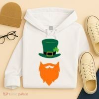 St Patrick's Day Beard Guy Funny Hoodie thumb 4