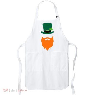 St Patrick's Day Beard Guy Funny Apron