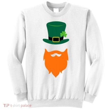 St Patrick's Day Beard Guy Funny Sweatshirt