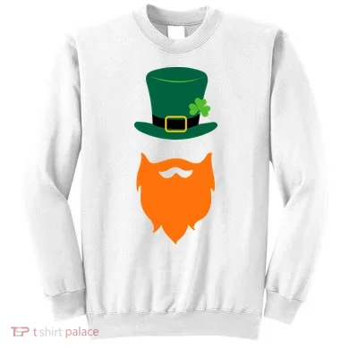 St Patrick's Day Beard Guy Funny Sweatshirt