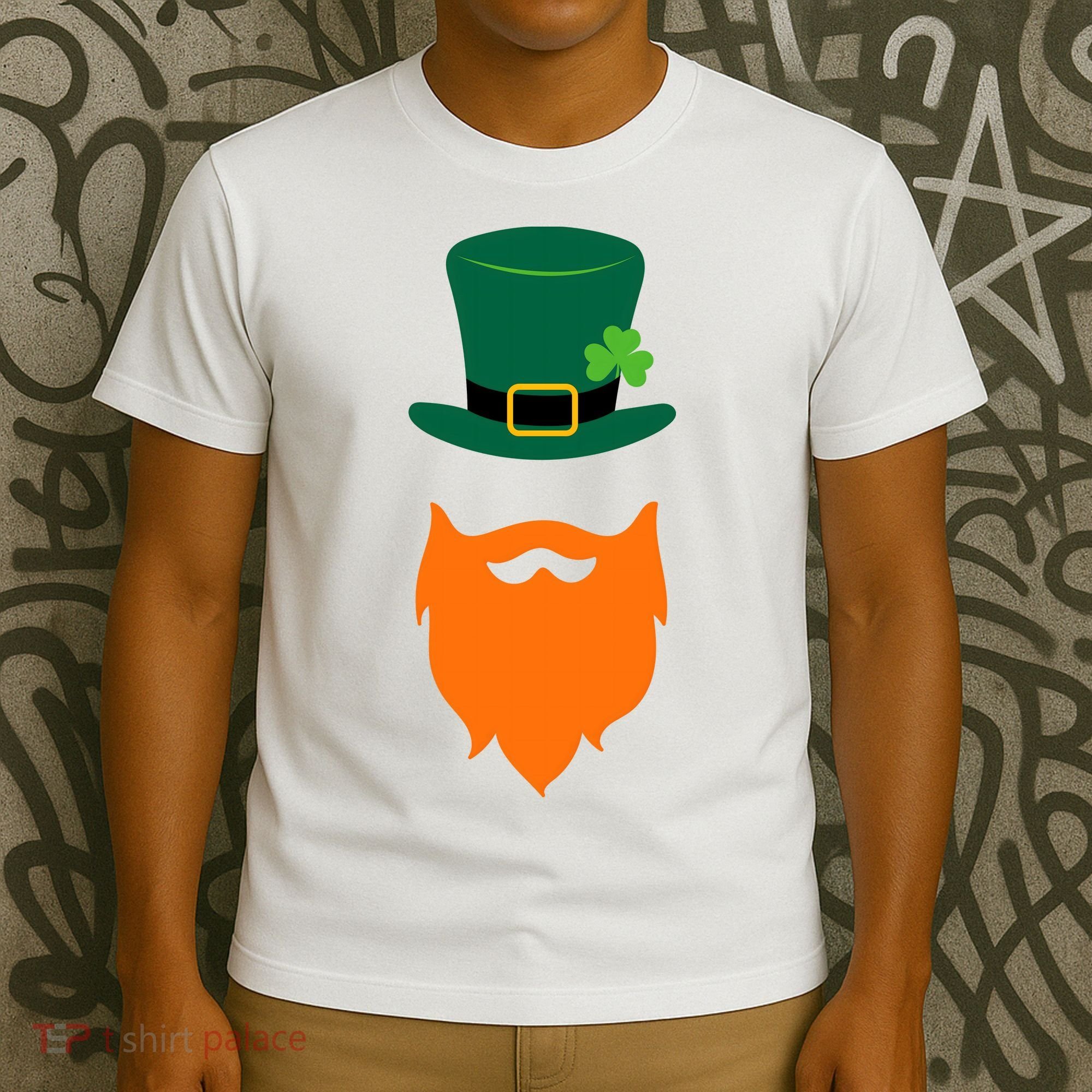 St Patrick's Day Beard Guy Funny T-Shirt