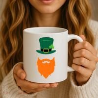 St Patrick's Day Beard Guy Funny Coffee Mug thumb 3