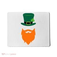 St Patrick's Day Beard Guy Funny Mousepad thumb 0