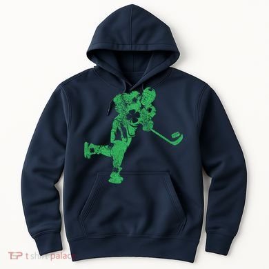 St Patricks Day Hockey Irish Boy Saint PaddyS Shamrock Hoodie