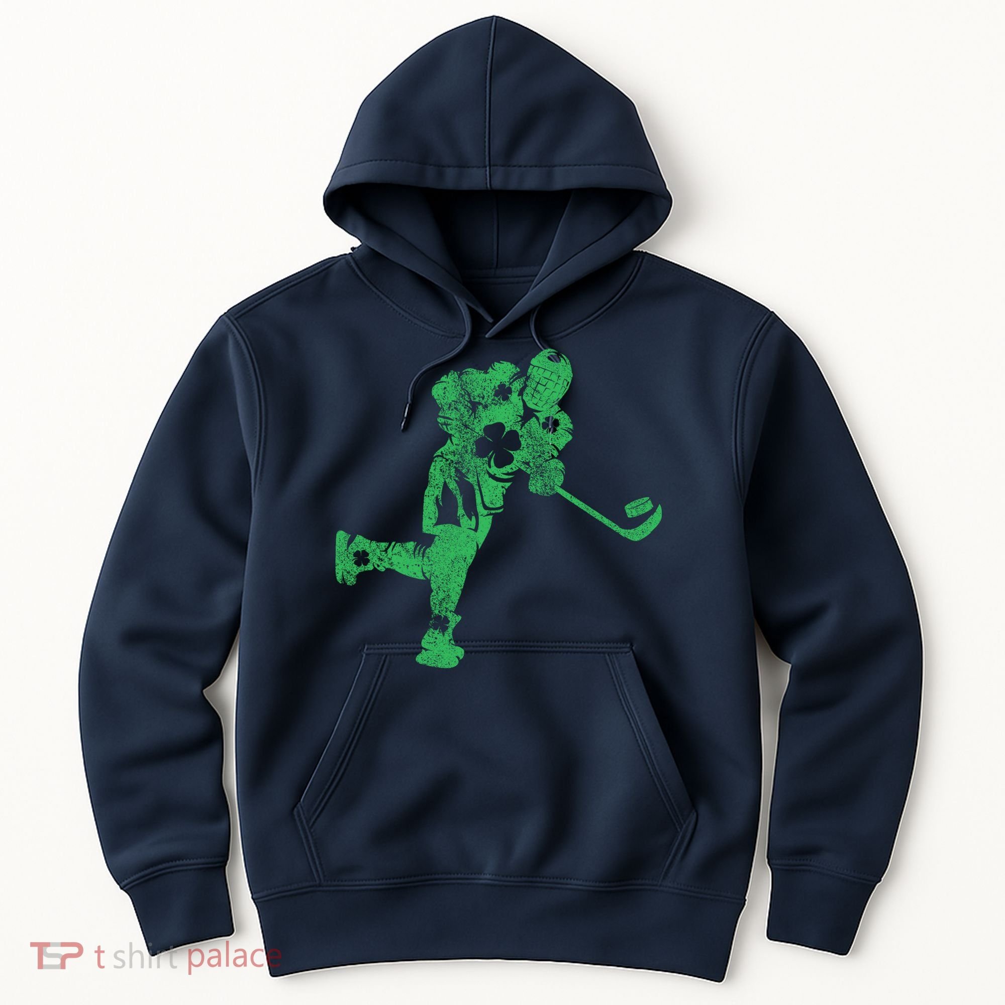 St Patricks Day Hockey Irish Boy Saint PaddyS Shamrock Hoodie