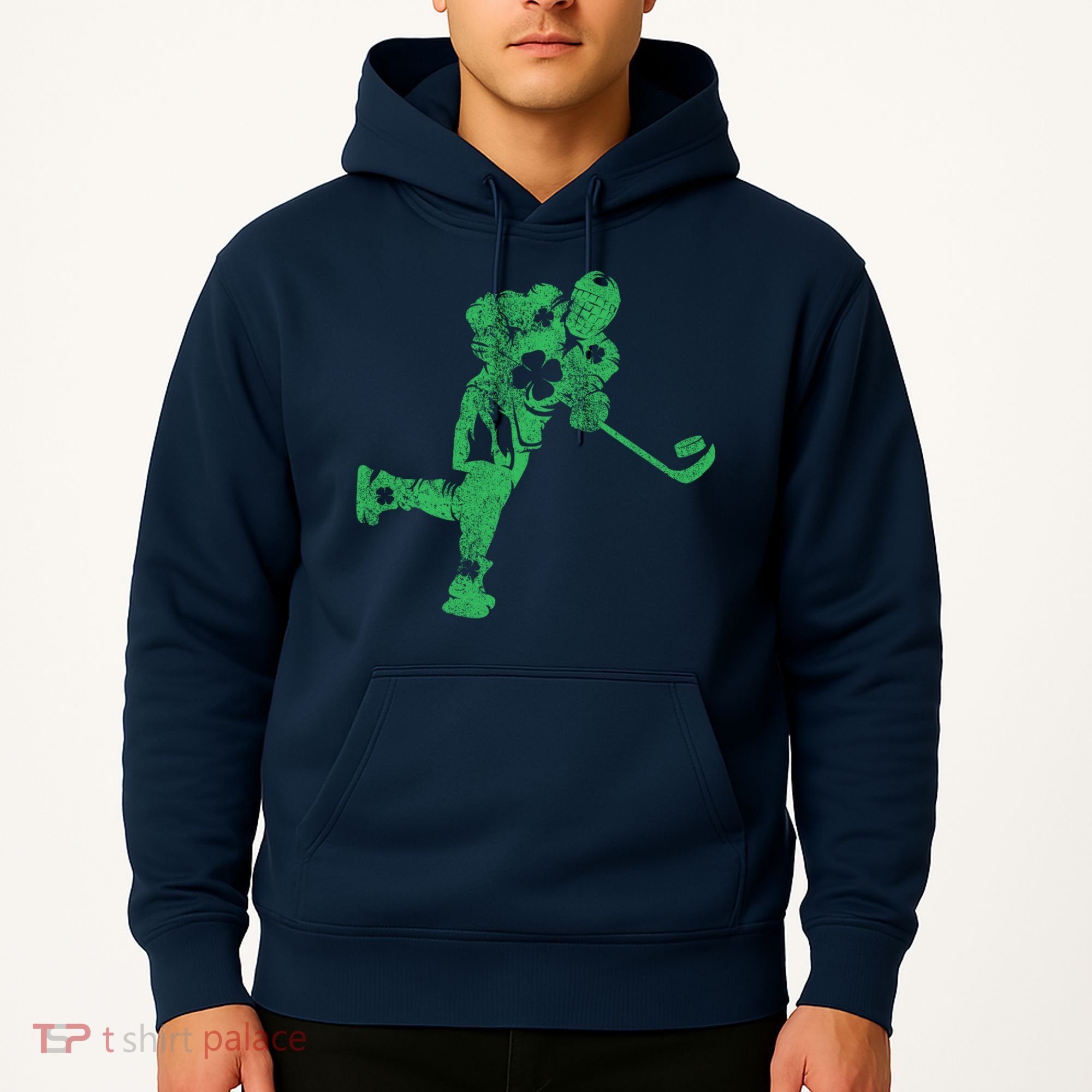 St Patricks Day Hockey Irish Boy Saint PaddyS Shamrock Hoodie