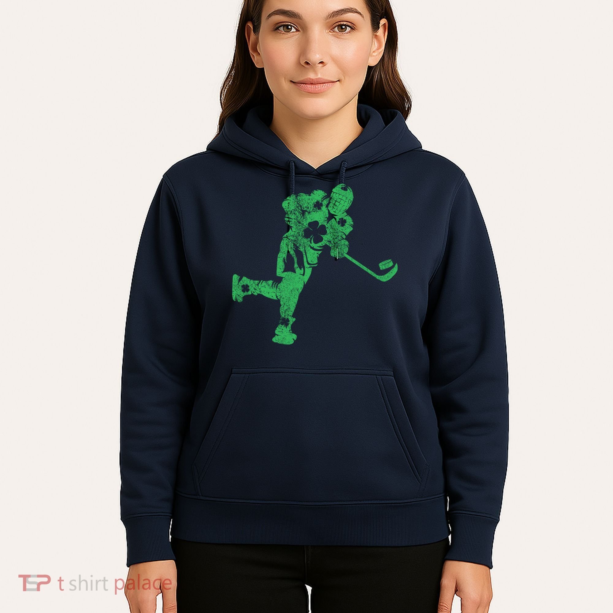 St Patricks Day Hockey Irish Boy Saint PaddyS Shamrock Hoodie