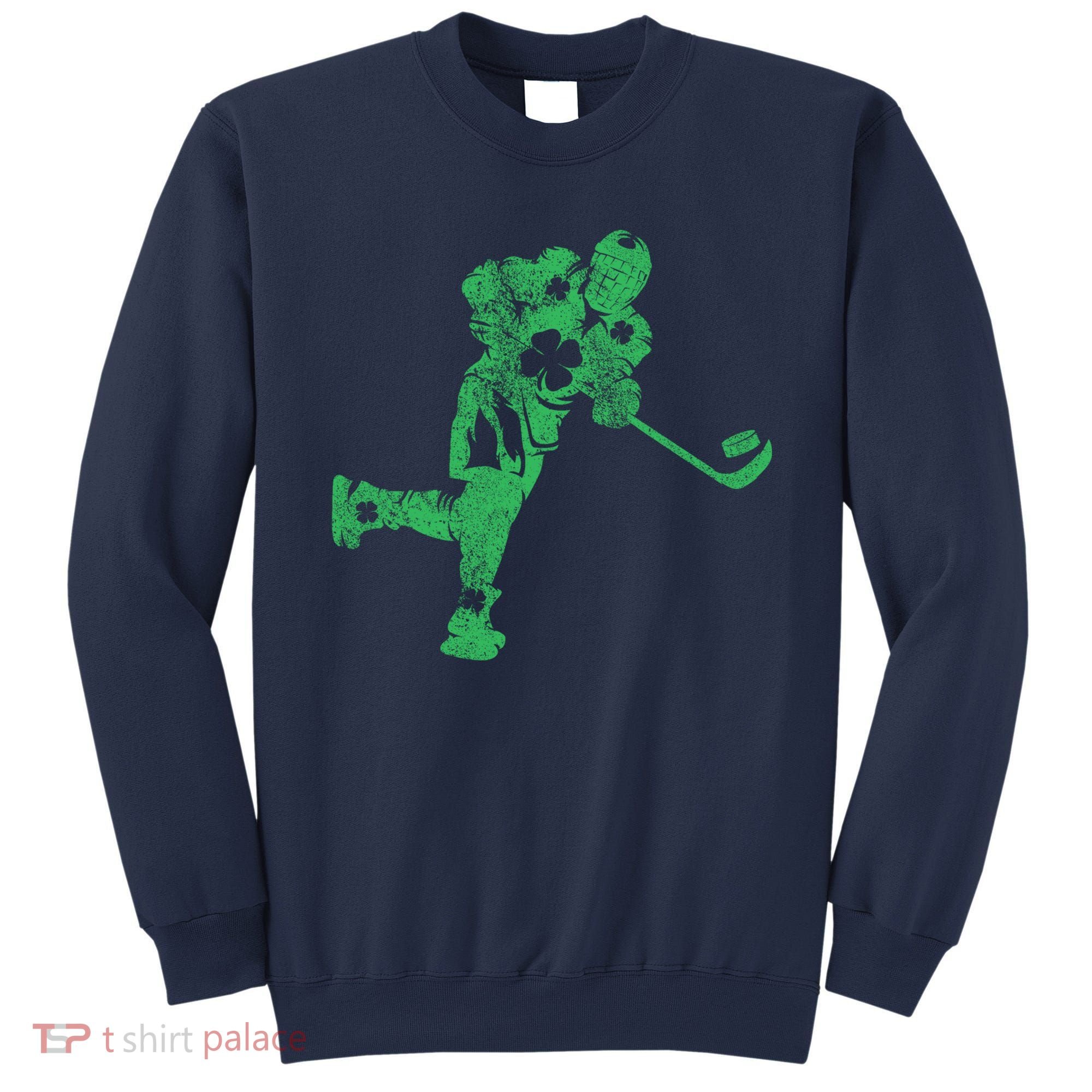 St Patricks Day Hockey Irish Boy Saint PaddyS Shamrock Sweatshirt