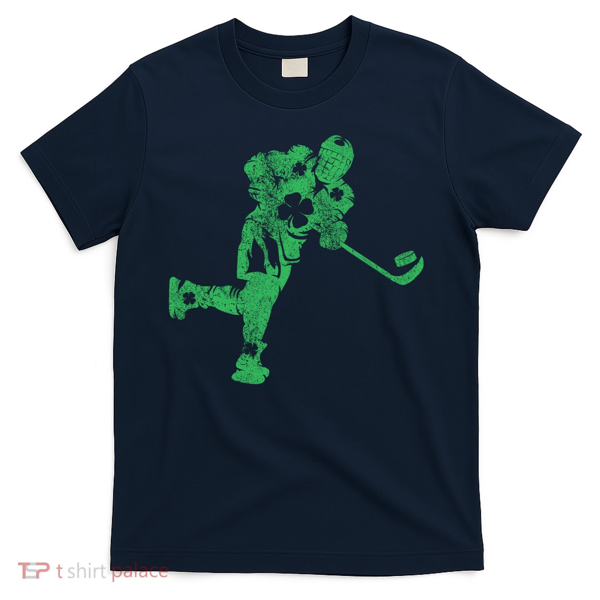 St Patricks Day Hockey Irish Boy Saint PaddyS Shamrock T-Shirt