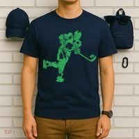 St Patricks Day Hockey Irish Boy Saint PaddyS Shamrock T-Shirt thumb 6