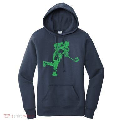 St Patricks Day Hockey Irish Boy Saint PaddyS Shamrock Women's Hoodie