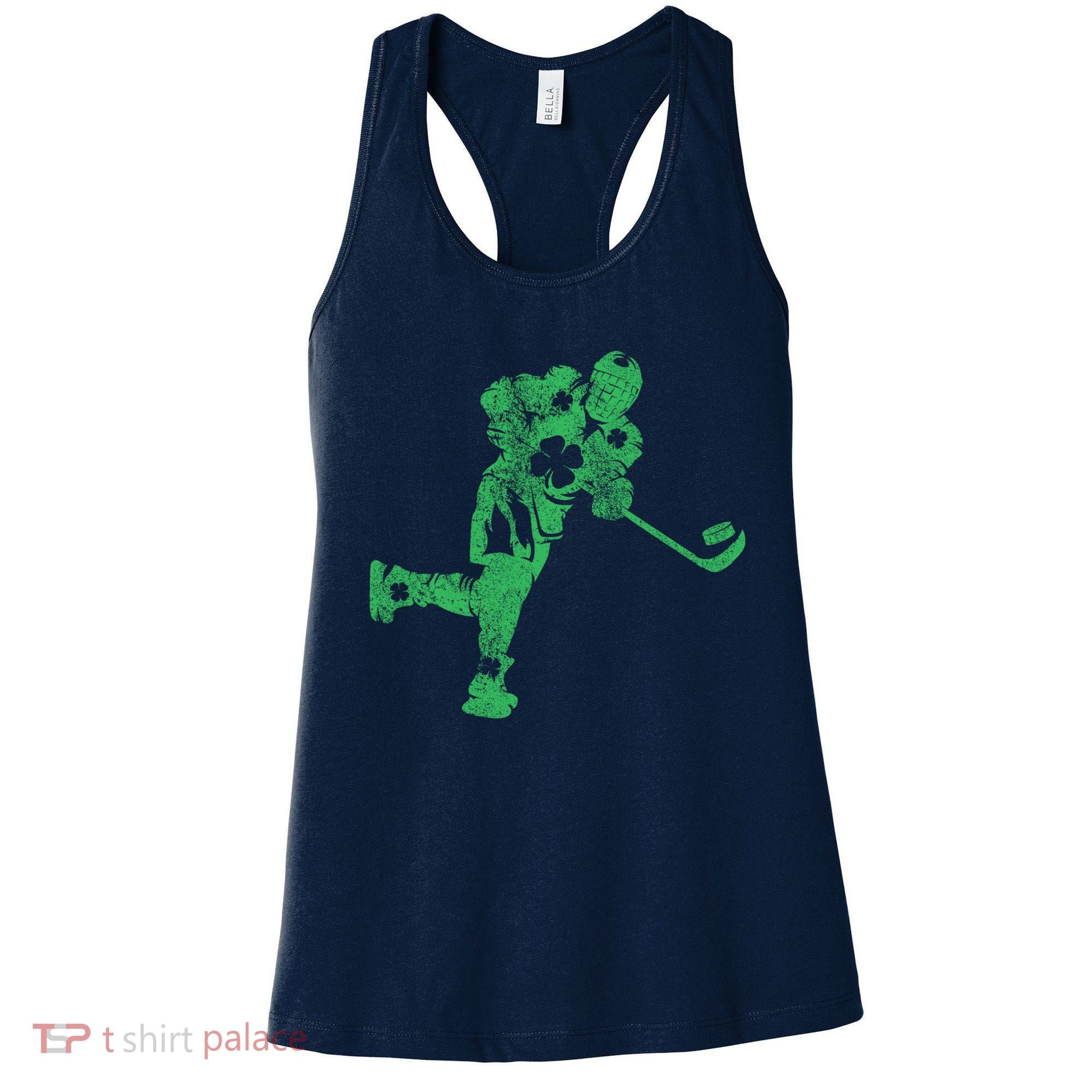 St Patricks Day Hockey Irish Boy Saint PaddyS Shamrock Women's Tank Top