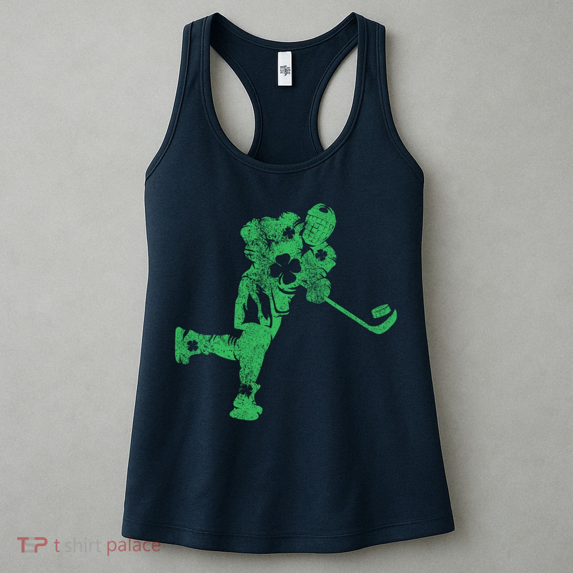 St Patricks Day Hockey Irish Boy Saint PaddyS Shamrock Women's Tank Top