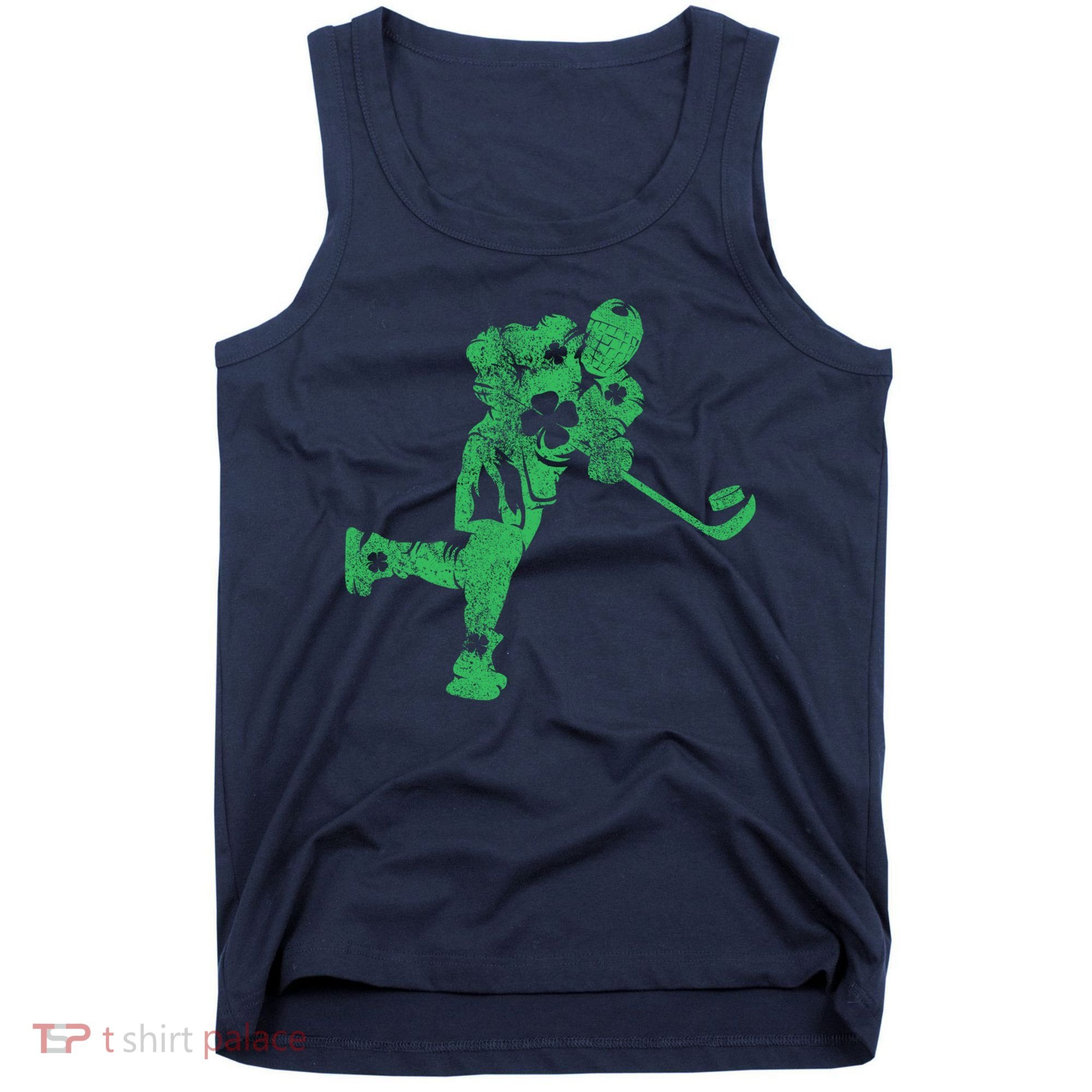 St Patricks Day Hockey Irish Boy Saint PaddyS Shamrock Tank Top