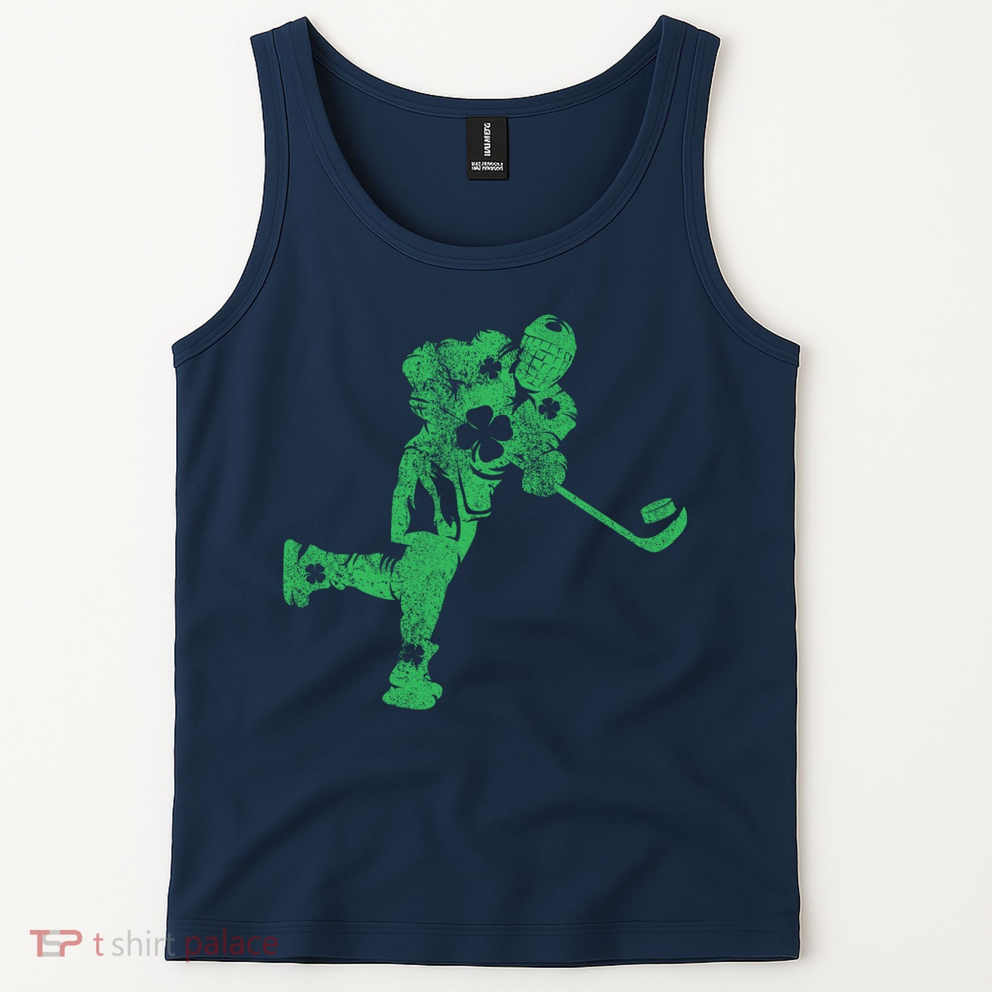 St Patricks Day Hockey Irish Boy Saint PaddyS Shamrock Tank Top