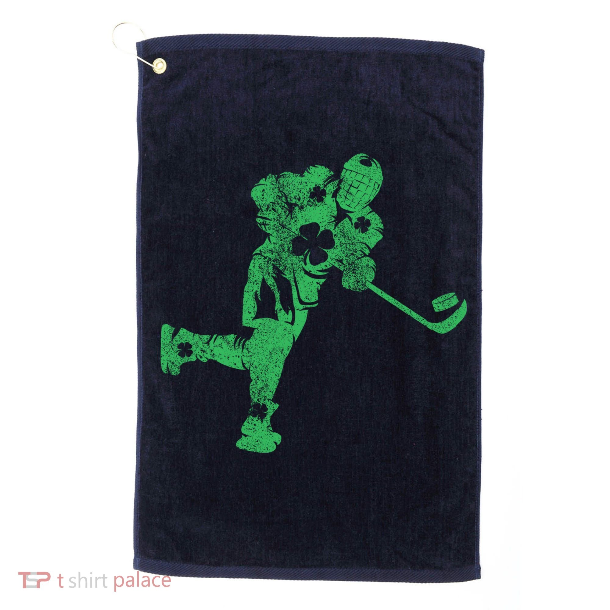 St Patricks Day Hockey Irish Boy Saint PaddyS Shamrock Golf Towel