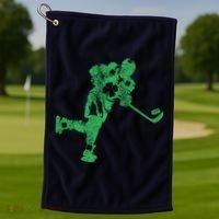 St Patricks Day Hockey Irish Boy Saint PaddyS Shamrock Golf Towel thumb 1