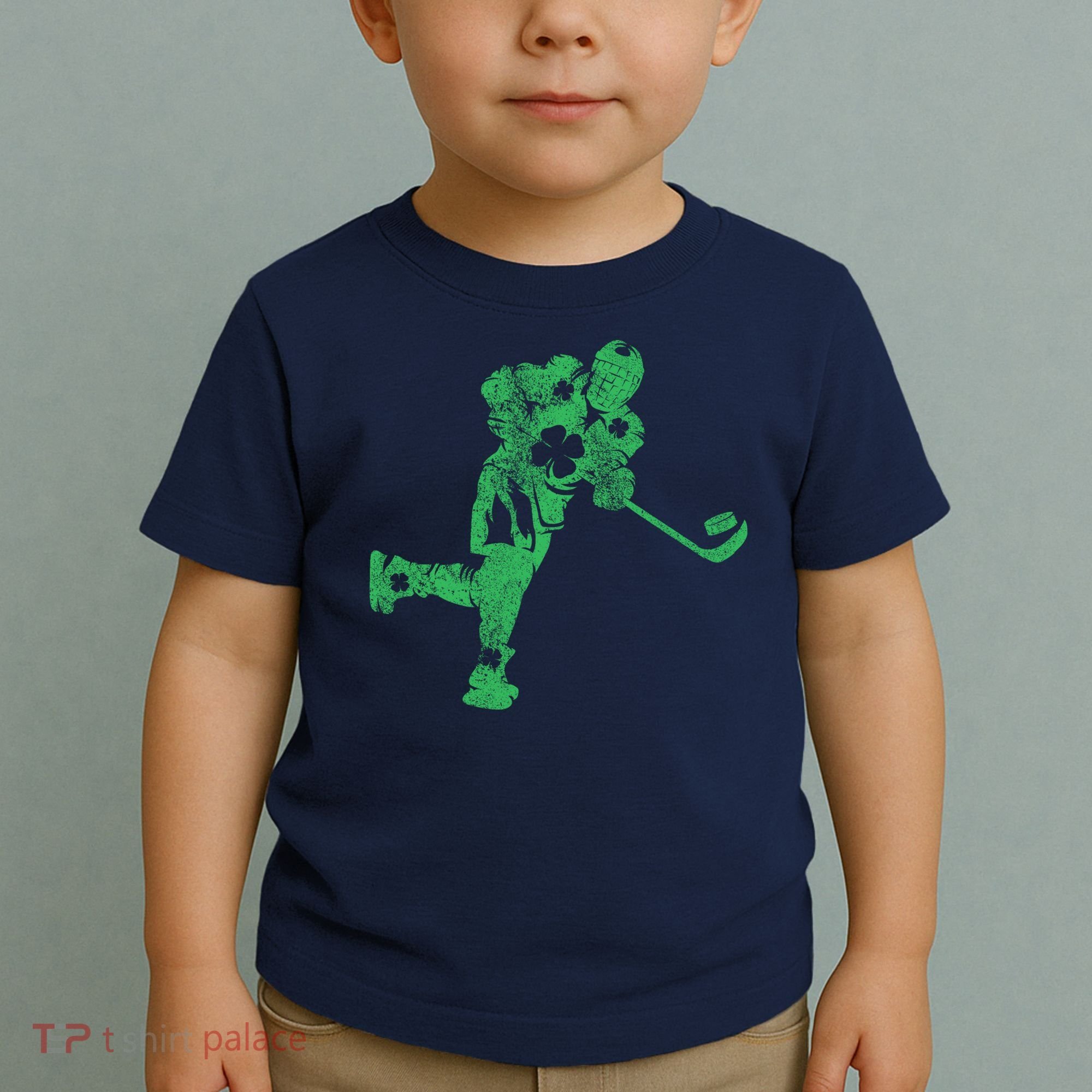 St Patricks Day Hockey Irish Boy Saint PaddyS Shamrock Toddler T-Shirt