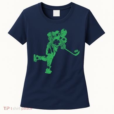 St Patricks Day Hockey Irish Boy Saint PaddyS Shamrock Women's T-Shirt