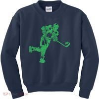 St Patricks Day Hockey Irish Boy Saint PaddyS Shamrock Kids Sweatshirt thumb 0