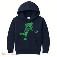 St Patricks Day Hockey Irish Boy Saint PaddyS Shamrock Kids Hoodie thumb 0