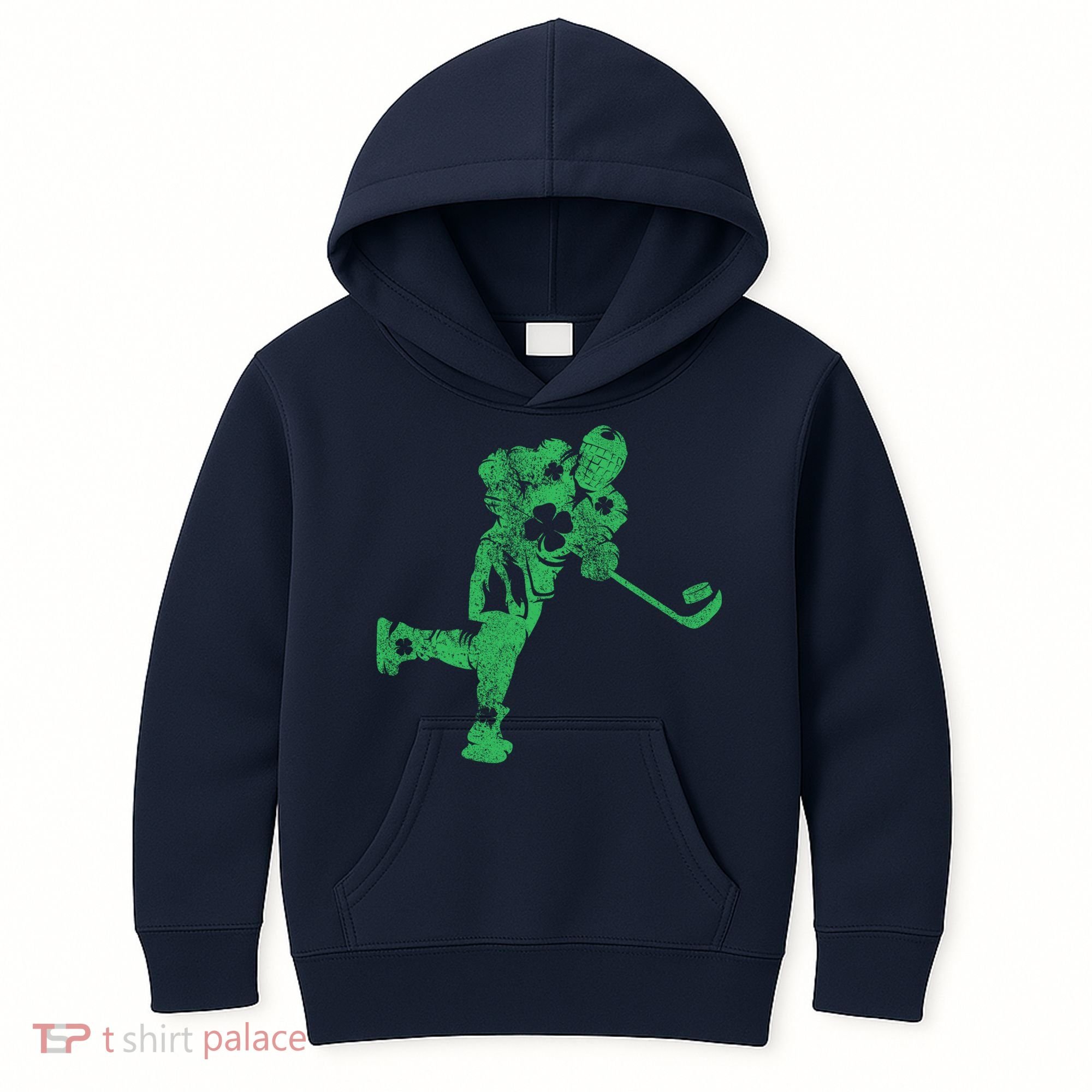 St Patricks Day Hockey Irish Boy Saint PaddyS Shamrock Kids Hoodie