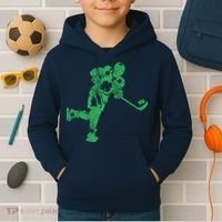 St Patricks Day Hockey Irish Boy Saint PaddyS Shamrock Kids Hoodie thumb 2