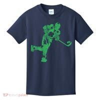 St Patricks Day Hockey Irish Boy Saint PaddyS Shamrock Kids T-Shirt thumb 0