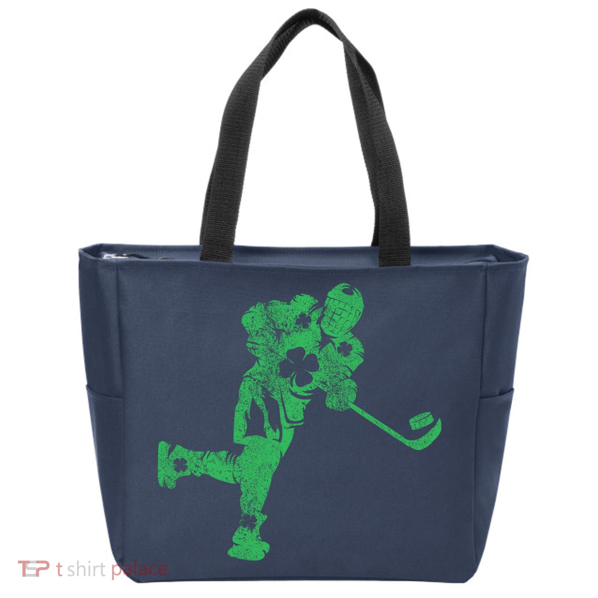 St Patricks Day Hockey Irish Boy Saint PaddyS Shamrock Tote Bag