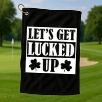 St Patricks Day, St Patricks Day Clove, Irish Shamrock, Funny St Patricks Day Golf Towel thumb 1