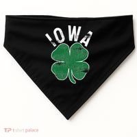 St Patrick's Day Shamrock Iowa Irish Saint Paddy's Gift USA-Made Doggie Bandana thumb 0