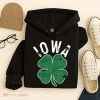 St Patrick's Day Shamrock Iowa Irish Saint Paddy's Gift Hoodie thumb 4