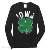 St Patrick's Day Shamrock Iowa Irish Saint Paddy's Gift Long Sleeve Shirt thumb 0