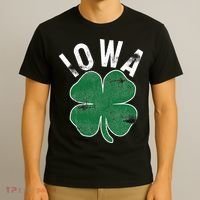 St Patrick's Day Shamrock Iowa Irish Saint Paddy's Gift T-Shirt thumb 3